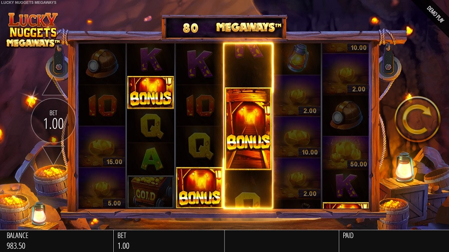 Lucky Nuggets Megaways Bonus Eng - partycasino