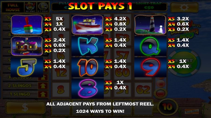 Slingo Lucky Larrys Lobstermania Feature Symbols - partycasino