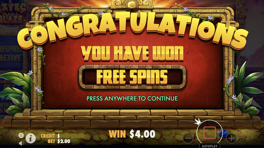 Aztec Blaze Bonus - partycasino