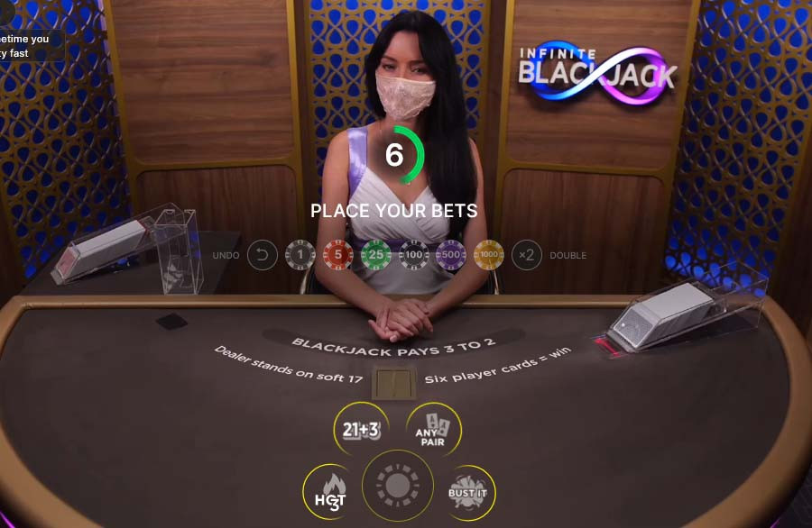 Infinite Blackjack Live - partycasino