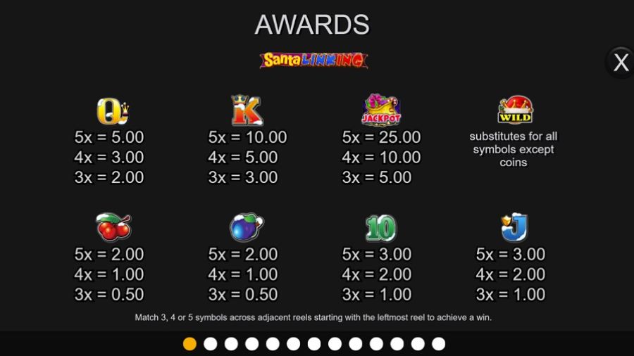 Santa Linking Feature Symbols Eng - partycasino