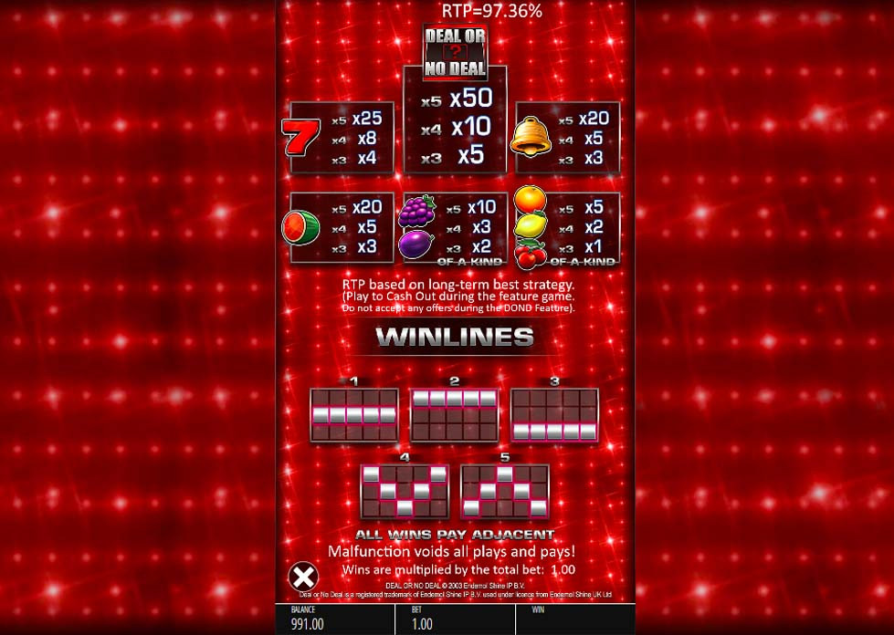 Deal Or No Deal Go All The Way Featured Symbols - partycasino