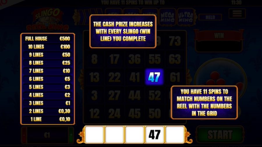 Slingo Reel King Featured Symbols - partycasino