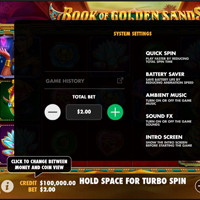 Book Of Golden Sands Bet - partycasino