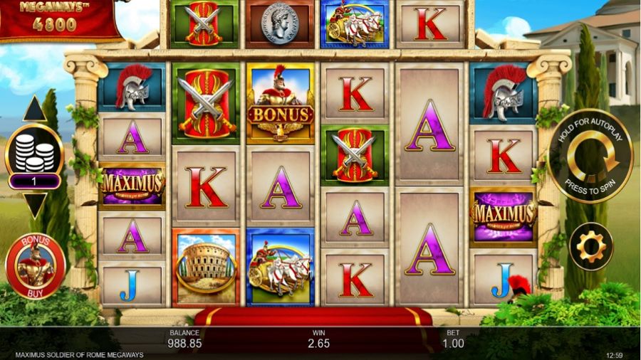 Maximus Soldier Of Rome Bonus En - partycasino