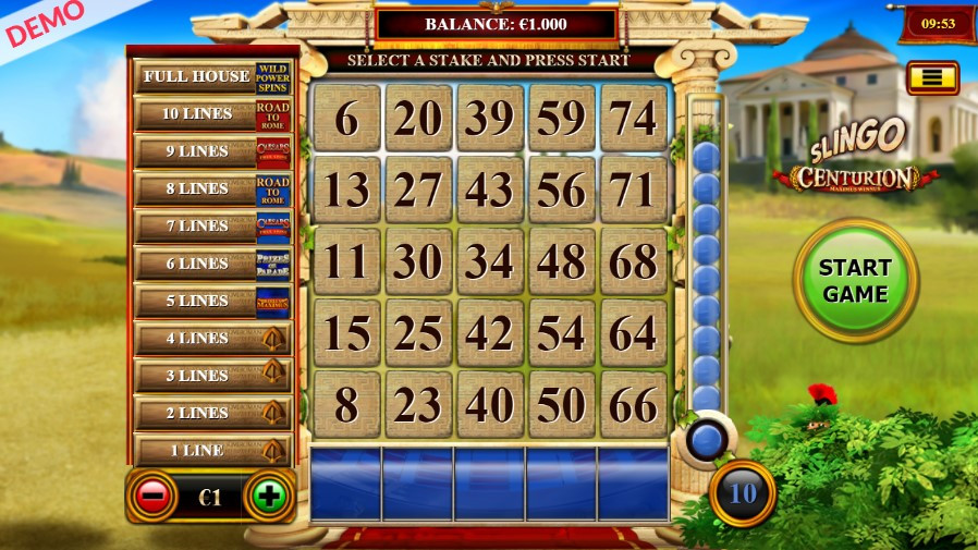 Slingo Centurion 1  - partycasino