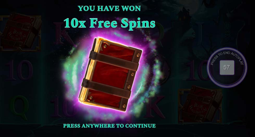 Book Of Halloween Bonus - partycasino