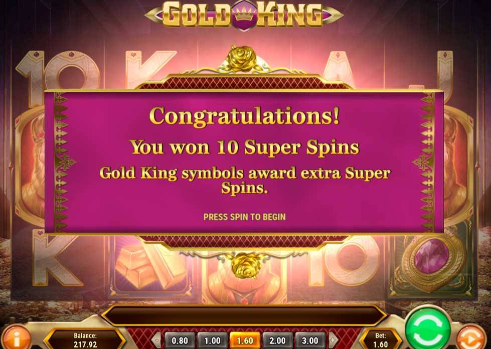 Gold King Bonus - partycasino