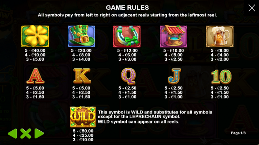 Rainbow Gold Feature Symbols - partycasino