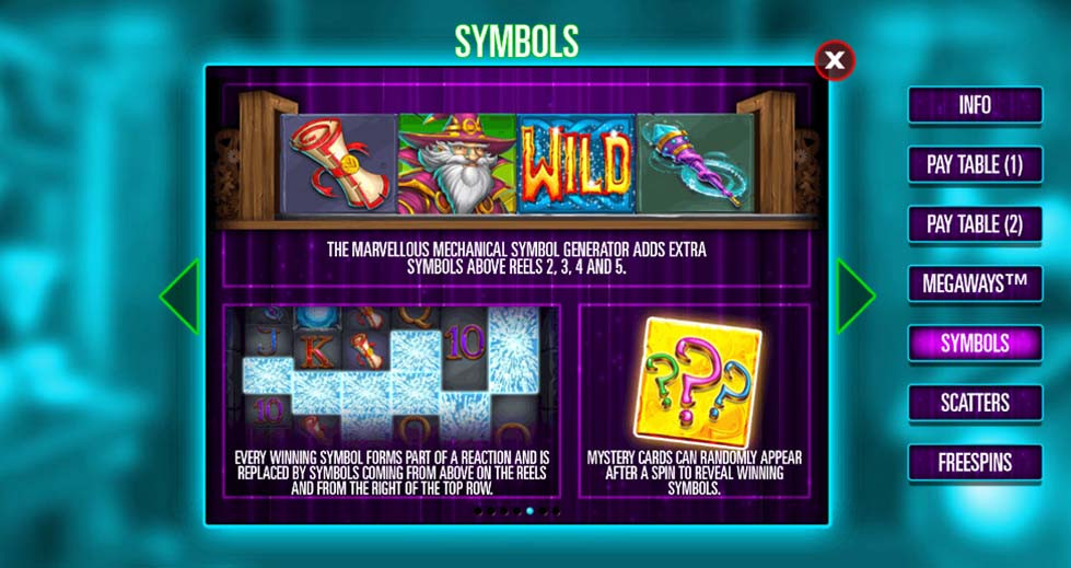 Magic Merlin Featured Symbols - partycasino