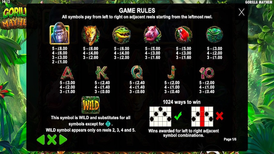 Gorilla Mayhem Feature Symbols - partycasino