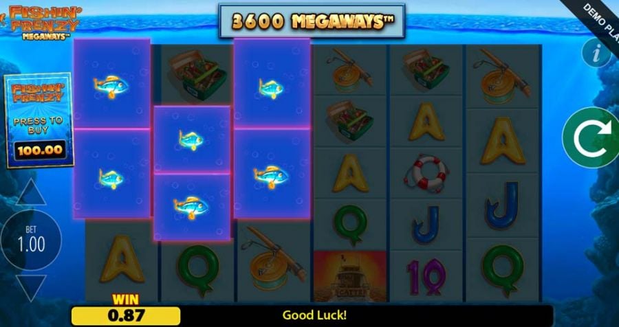 Fishin Frenzy Megaways Win 1 - partycasino