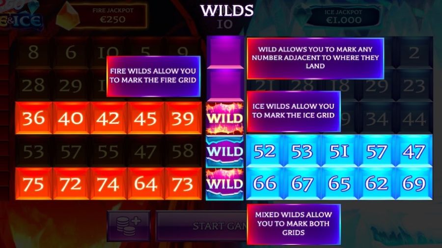 Slingo Fire And Ice Feature Symbols - partycasino