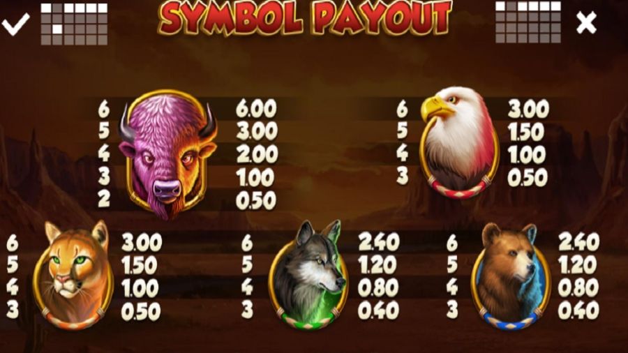 Buffalo Toro Feature Symbols En - partycasino