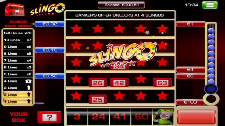Slingo Deal Or No Deal Bonus - partycasino
