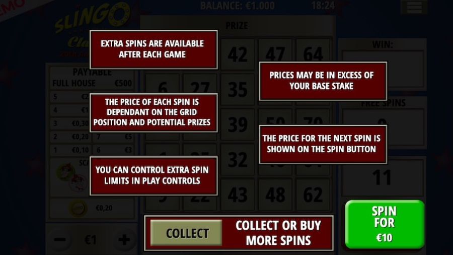 Slingo Classic Feature Symbols - partycasino