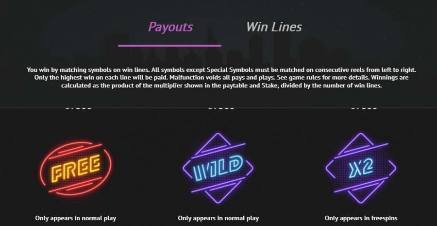 Neon Fruit Featured Symbols - partycasino