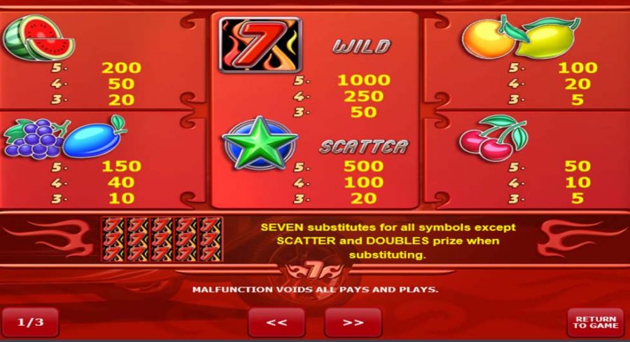 Wild 7 Featured Symbols - partycasino