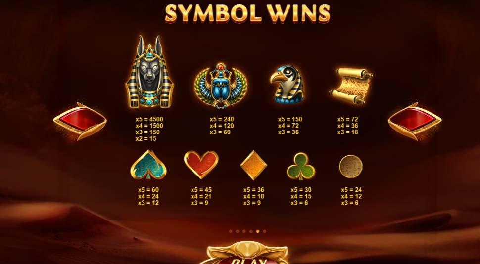Mega Pyramid Featured Symbols - partycasino