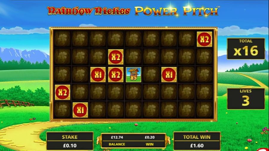 Rainbow Riches Power Pitch Bonus - partycasino