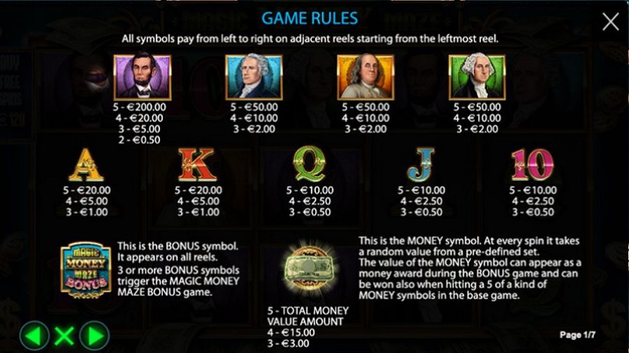 Magic Money Maze Feature Symbols Amended - partycasino