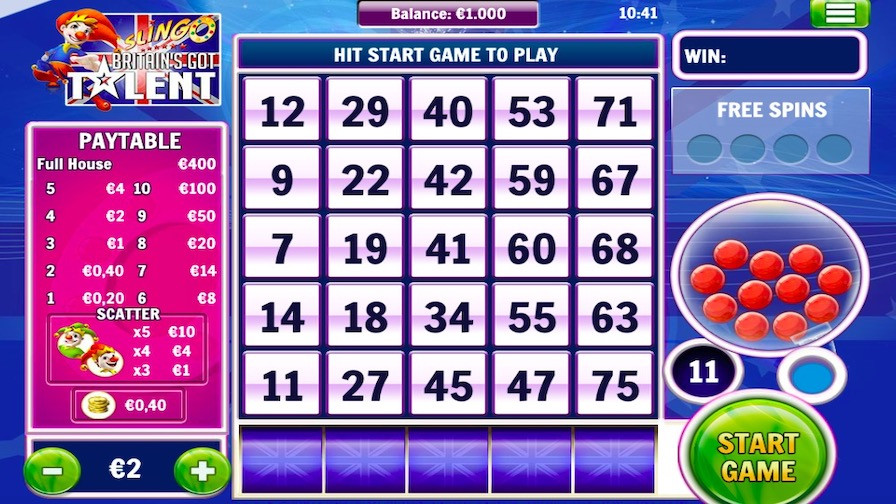Slingo Britains Got Talent En Slot - partycasino