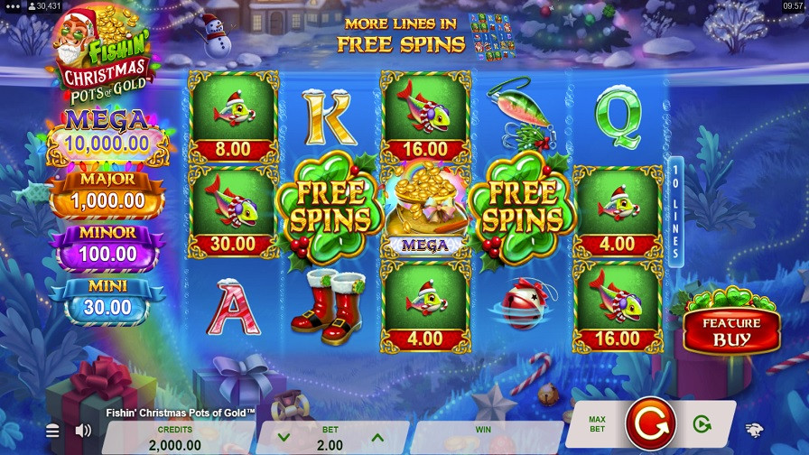 Fishin Christmas Pots Of Gold Slot Eng - partycasino