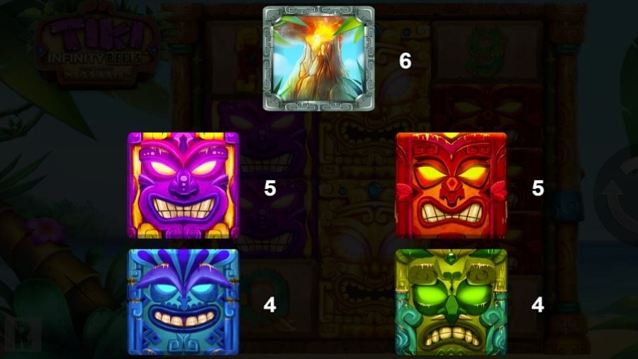 Tiki Infinity Reels Megaways Feature Symbols Eng - partycasino