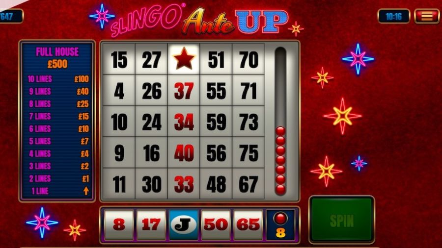 Slingo Ante Up Slot En - partycasino