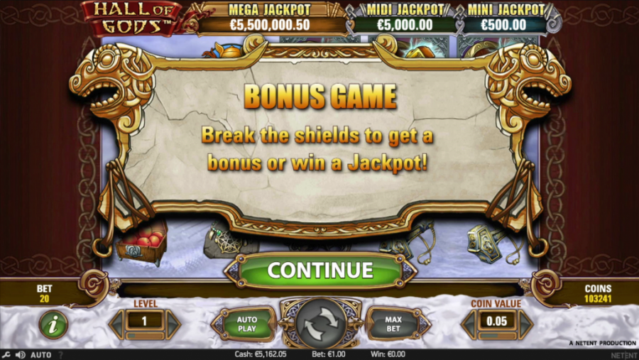 Hall Of Gods Bonus - partycasino
