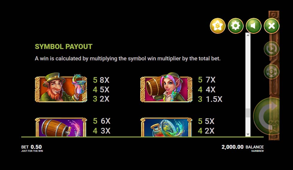 Rainbrew Featured Symbols - partycasino