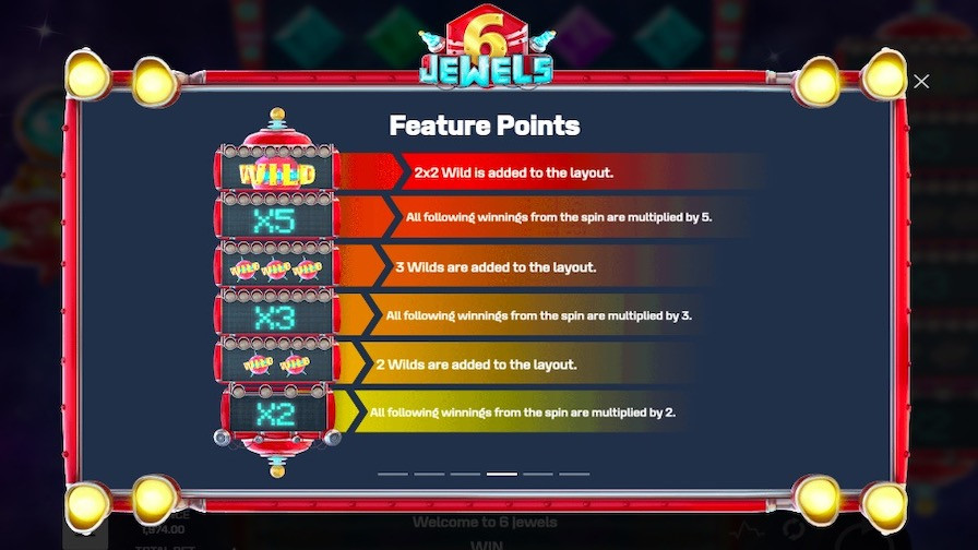 6 Jewels Feature Symbols - partycasino