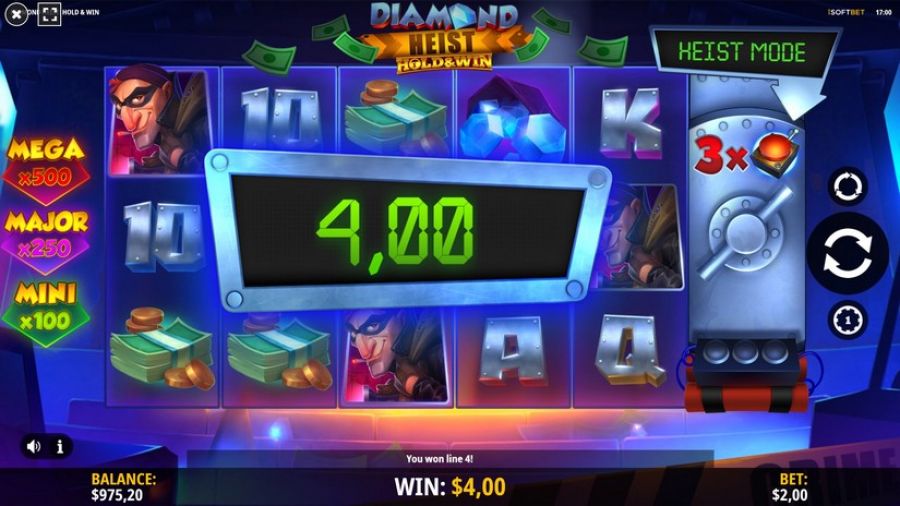 Diamond Heist Hold And Win Win - partycasino