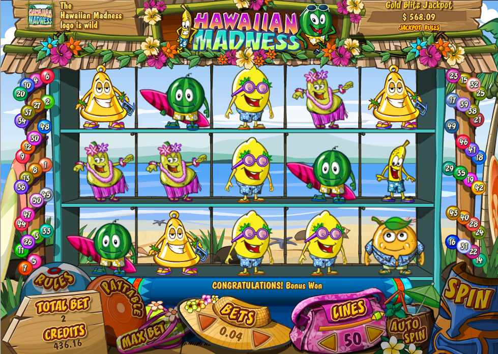 Hawaiian Madness Scatter - partycasino