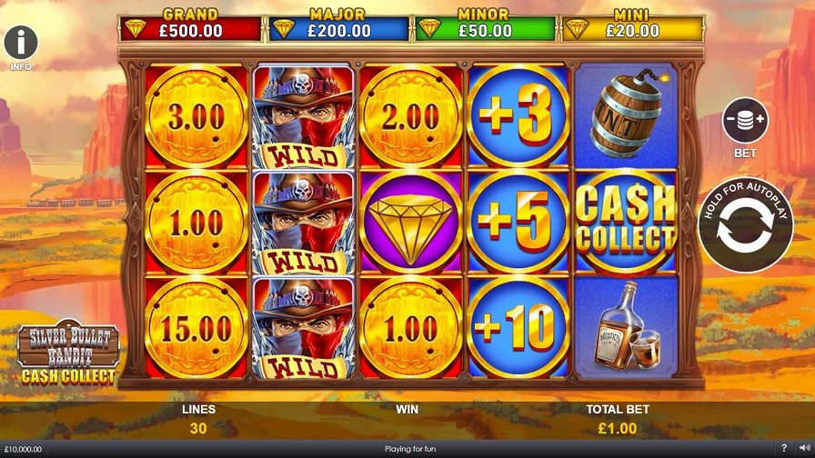 Silver Bullet Bandit Cash Collect Slot Eng - partycasino