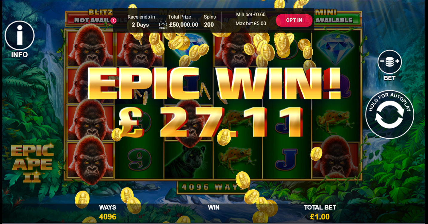Epic Ape Ii Bonus - partycasino