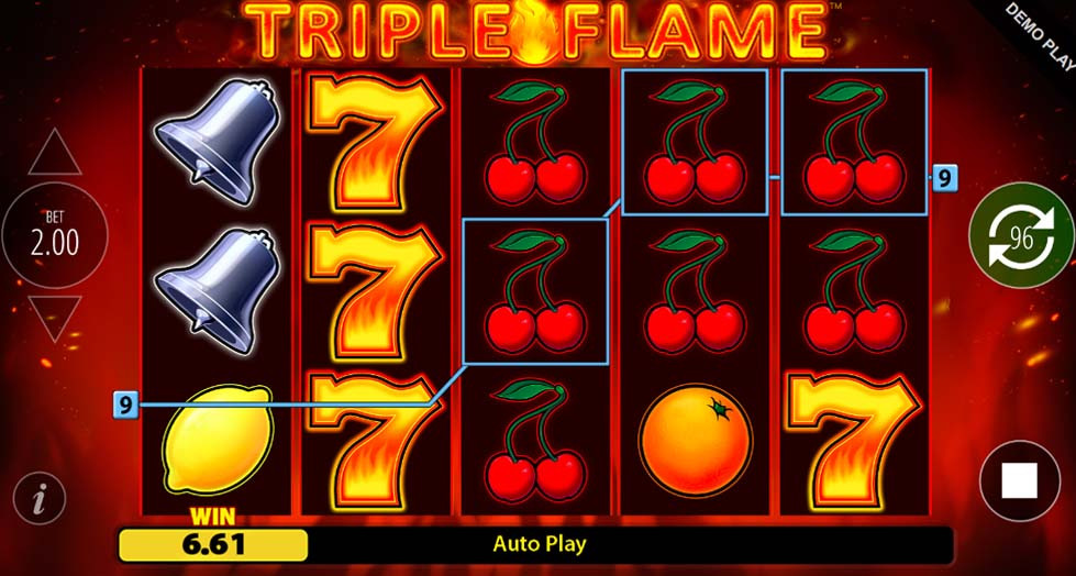 Triple Flame Win - partycasino