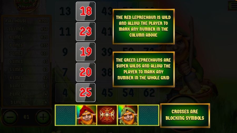 Slingo Lucky Streak Featured Symbols - partycasino