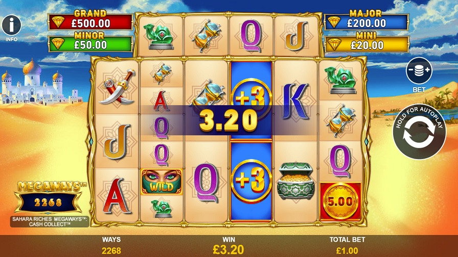 Sahara Riches Cash Collect Megaways Bonus Eng - partycasino