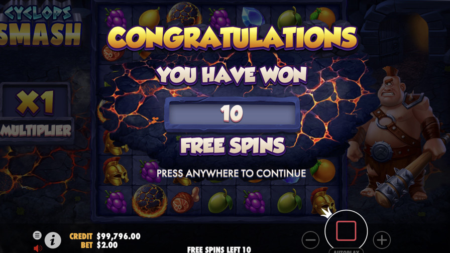 Cyclops Smash Bonus - partycasino