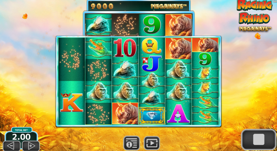 Raging Rhino Megaways Bonus - partycasino