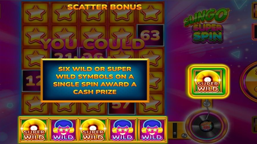 Slingo Super Spin Feature Symbols - partycasino