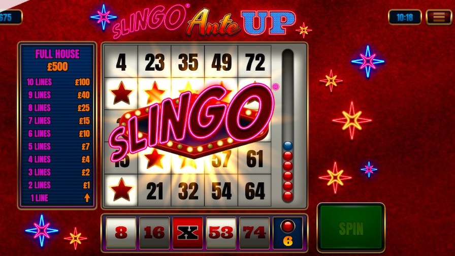 Slingo Ante Up Bonus - partycasino