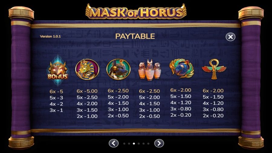 Mask Of Horus Slot En - partycasino