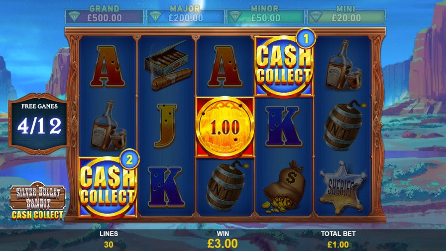 Silver Bullet Bandit Cash Collect Bonus Eng - partycasino