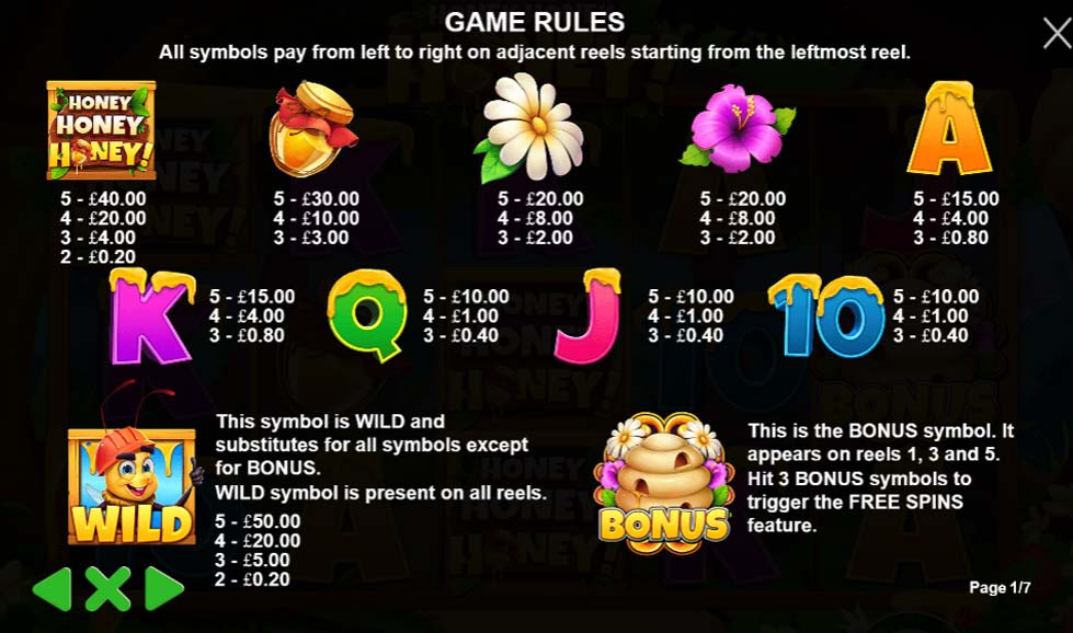 Honey Honey Honey Feature Symbols - partycasino