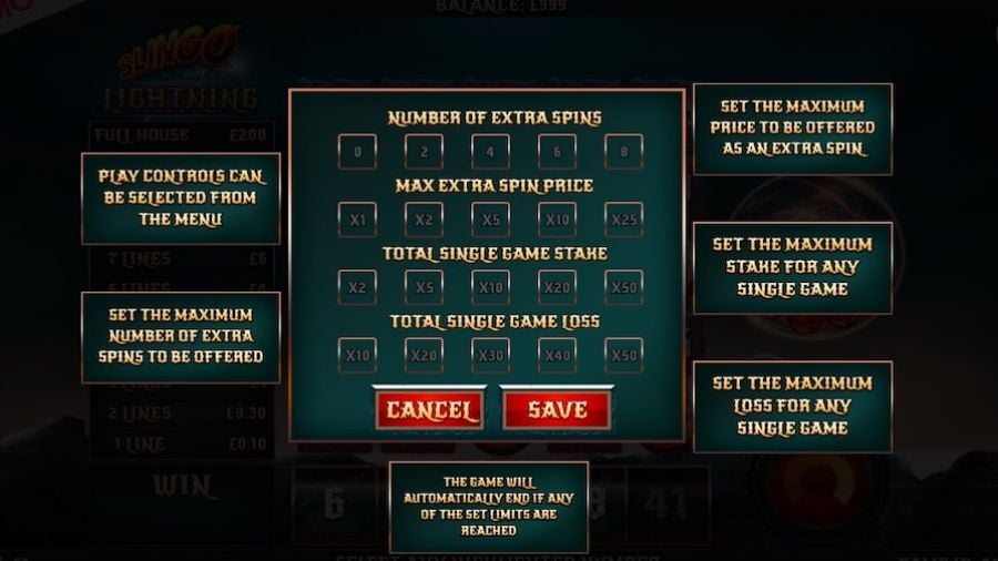 Slingo Lightning Feature Symbols - partycasino