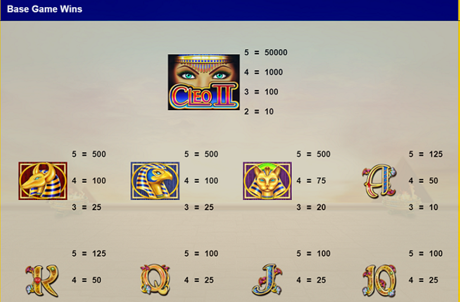Cleopatra Ii Feature Symbols - partycasino
