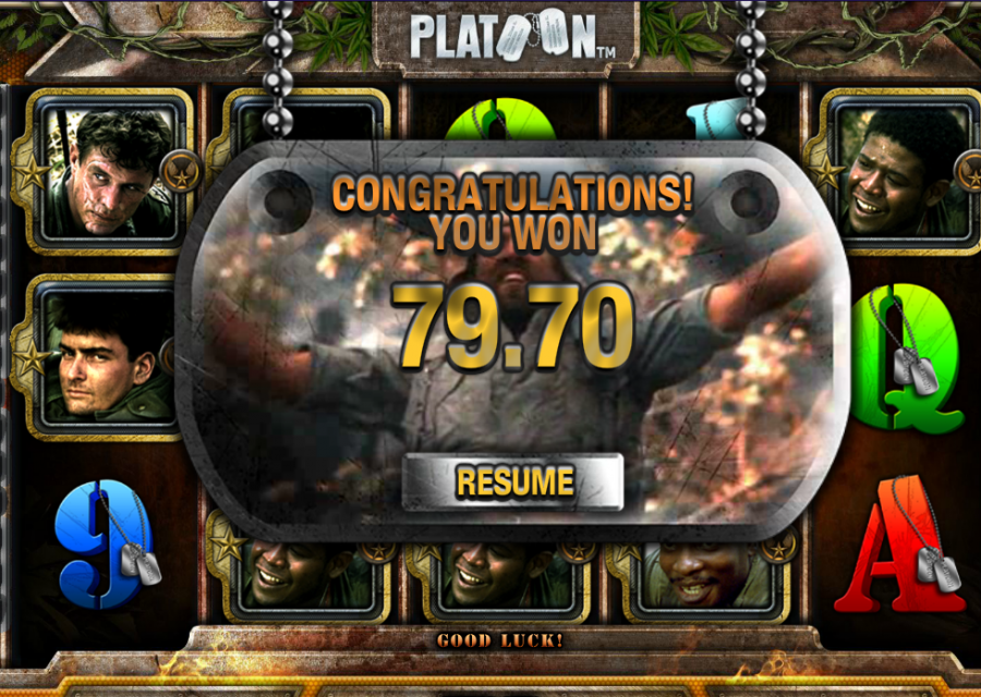 Platoon Win - partycasino