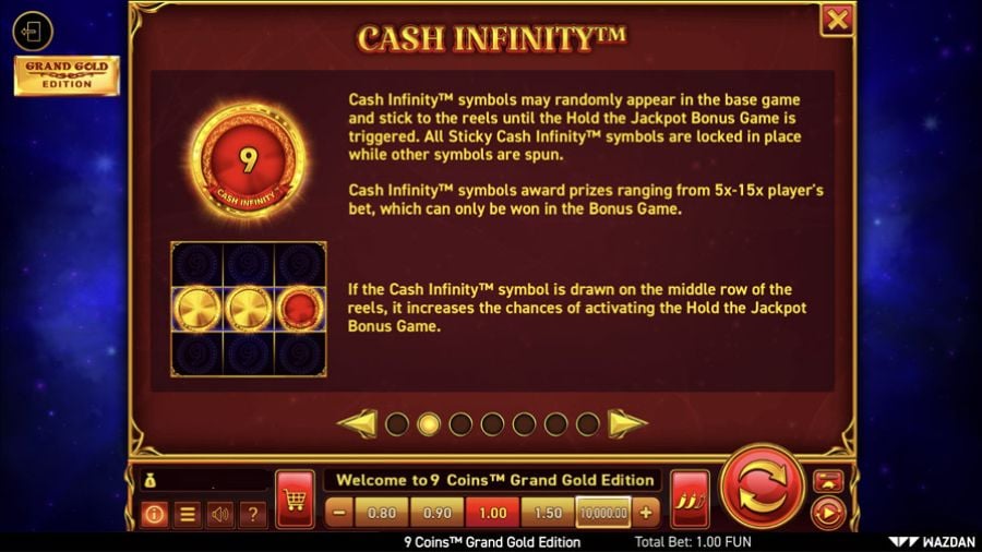 9 Coins Grand Gold Edition Symbols - partycasino